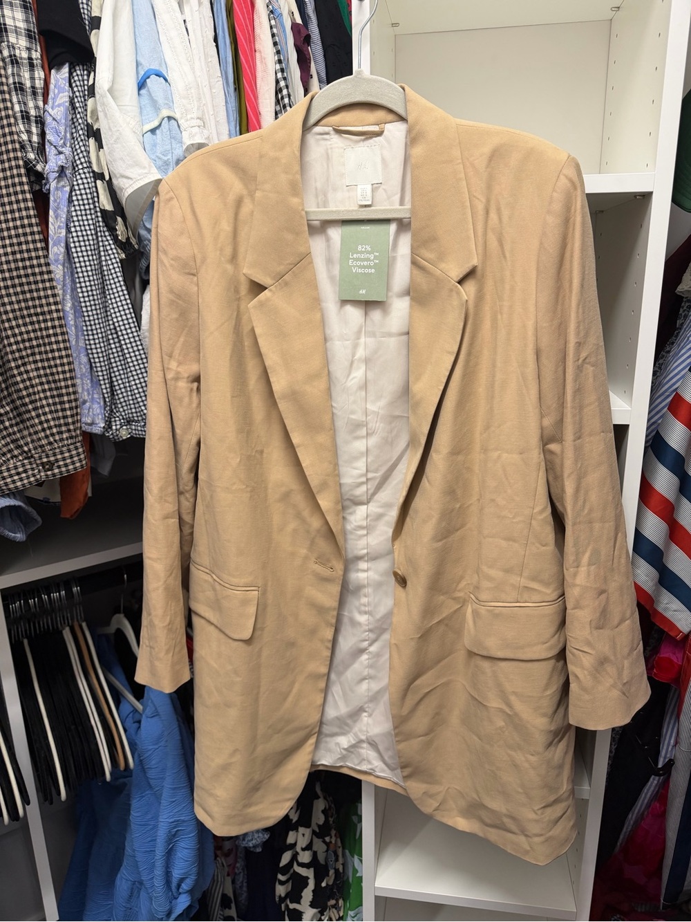 H&M Beige Oversized Blazer | size L